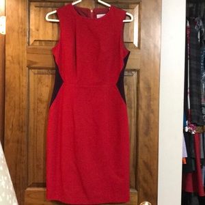 Calvin Klein purple and red dress.